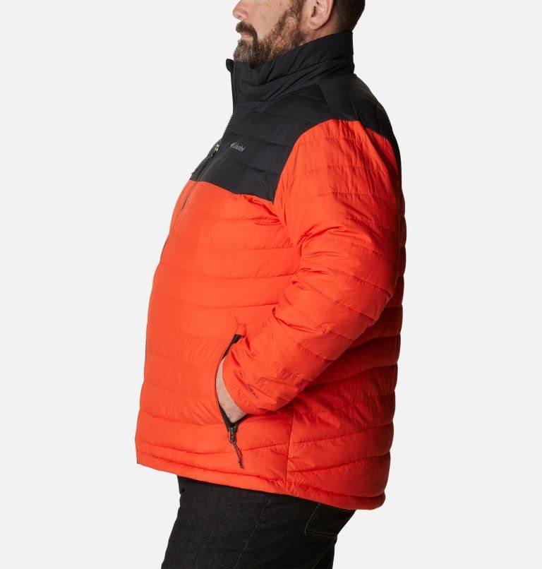 Men's Columbia Powder Lite Insulated Jackets Orange | Plus Size CA-V8305